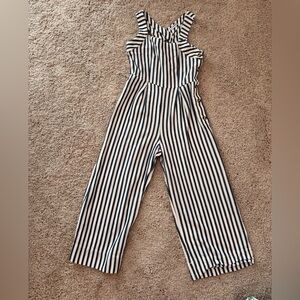 Mayoral Navy and White Striped Kids Jumpsuit